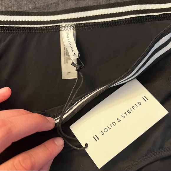 NWT Solid & Striped Katie black white bikini swimsuit Large - Picture 6 of 8